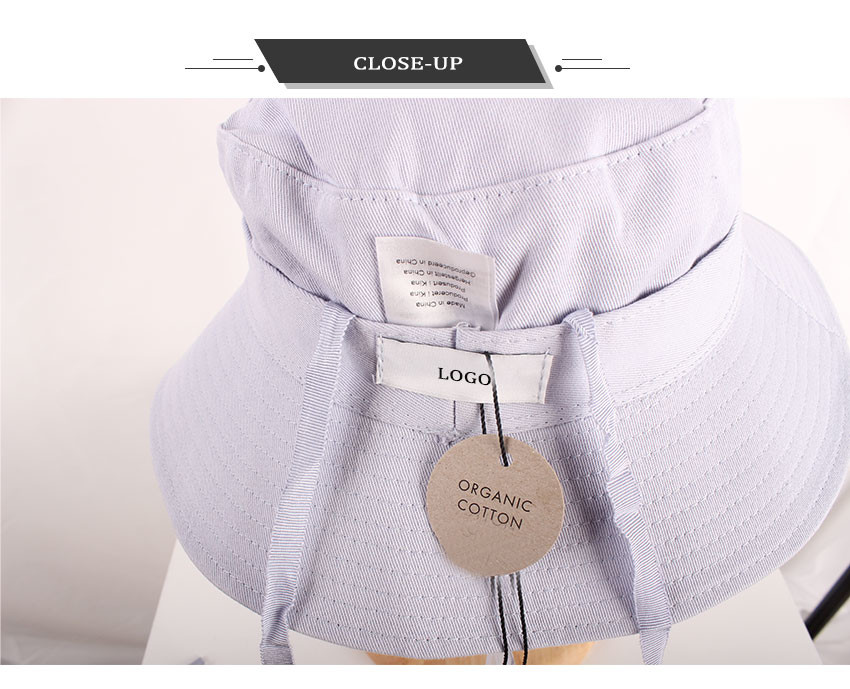 OEM Logo Casual Women 100 Organic Cotton Bucket Hat