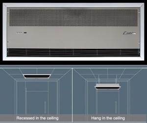 Quality Stainless Steel Ceiling Wind Heated Commercial Air Thermal Curtain With Fan Cooling And Heating wholesale