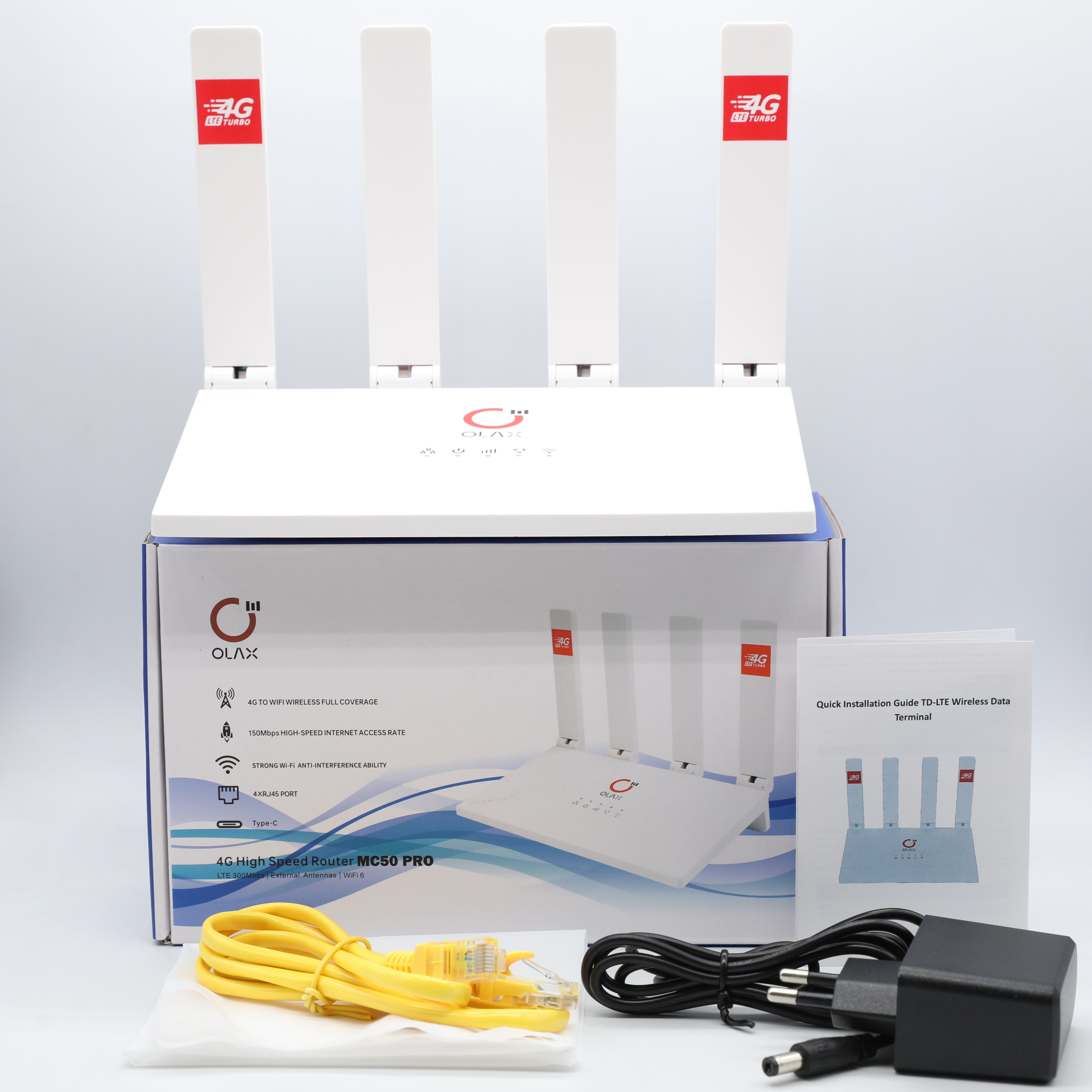 OLAX MC50 Pro LAN Ports Outdoor Portable 4g Modem Wireless Hotspot 4g Lte Wifi Router 4g Cpe Router