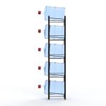 5 Tier Metal 5 Gallon Water Bottle Display Stand