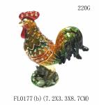 Decorative Alloy Rooster Jewelry Boxes High quality rooster shape jewelry box