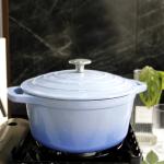 Size 21/24/26/28.5cm Enamel Cast Iron Casserole For Catering