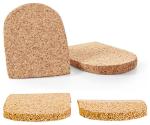 Antistatic Antiskid Natural Cork Sole Heel Lift Inserts 4.5*2.7in 4.25*2.4in