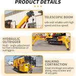 ZHONGMEI Blue Diesel CraneElectric start Spider Crane 12v 45AH 1.2t Tracked