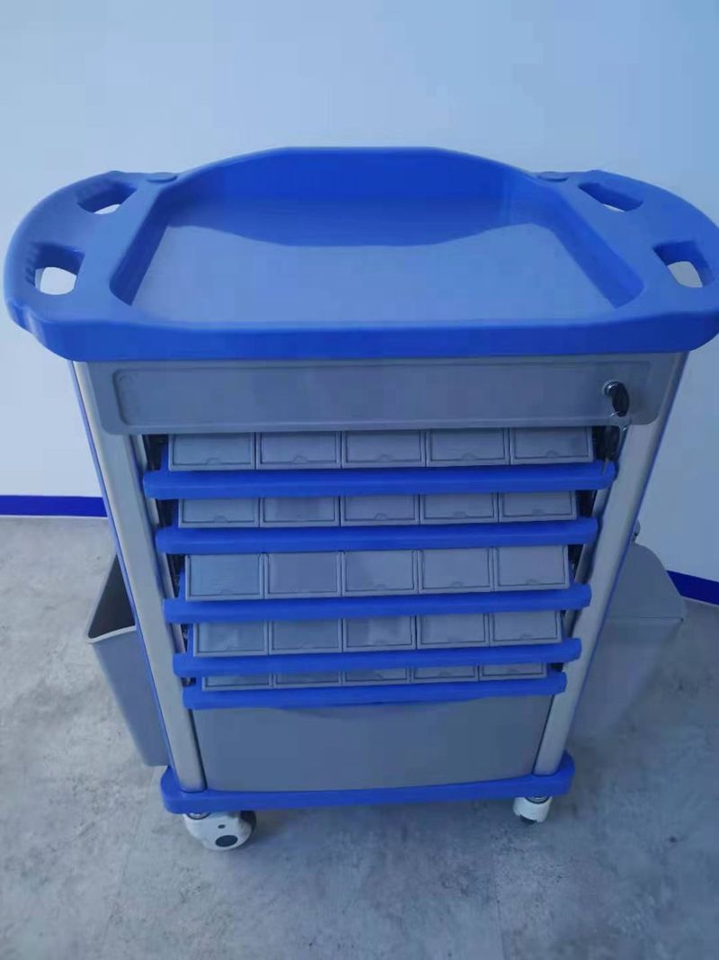 Emergency Trolley for hospital patient with Defibrillator Board 750*480*920mm