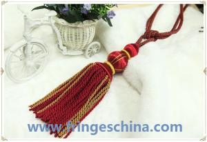 Quality Fashion custom long tassel fringe trimming for curtain attractive tieback hanging ball wholesale