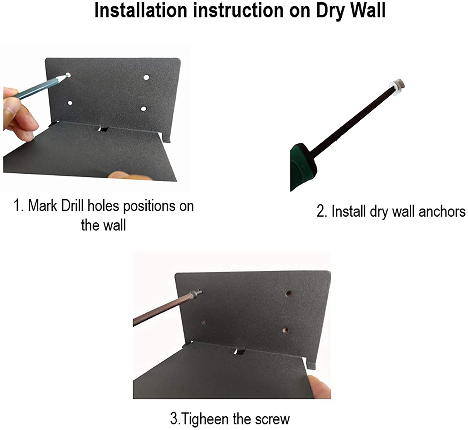 ISO9001 Rohs CE Wall Mounted Book Shelf for Hanging Books in Bedroom Bathroom Kitchen