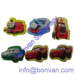 Quality Cartoon rubber eraser,printed cartoon eraser,car shape cartoon eraser wholesale