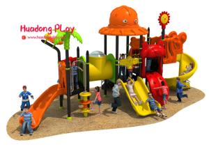 Quality Theme Roof Outdoor Playground Equipment , Child Play Slide Multi - Functional wholesale