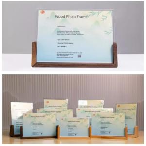 Quality Custom Family Acrylic Picture Frames With Wood Base wholesale