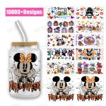 Mickey Design Halloween UV DTF Cup Wraps For Glass Tumblers Transfers