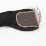 Hot Sale 4x4 Size 1b Color Silky Straight Top Lace Closure With Baby Hair In