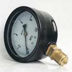 10 MPa Utility Pressure Gauge 100mm Black Steel Brass Wetted Bayonet Ring