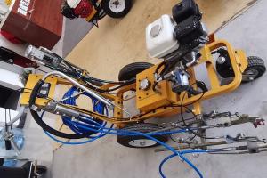 Quality Two Guns Airless Line Striper 4 Stroke Pavement Striping Equipment wholesale