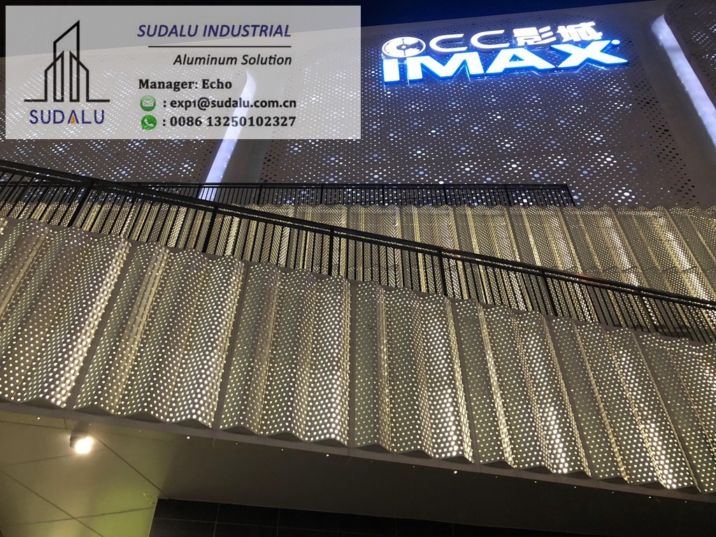 SUDALU Foshan City Aluminum Perforated Facade Cladding Wall Panel Extrior Decoration Metal Panel