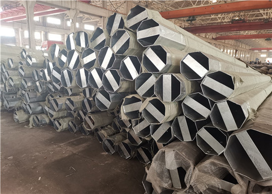 Hot Dip Galvanised Steel Poles NEA Standard Philippines Octagonal Tubular Pole