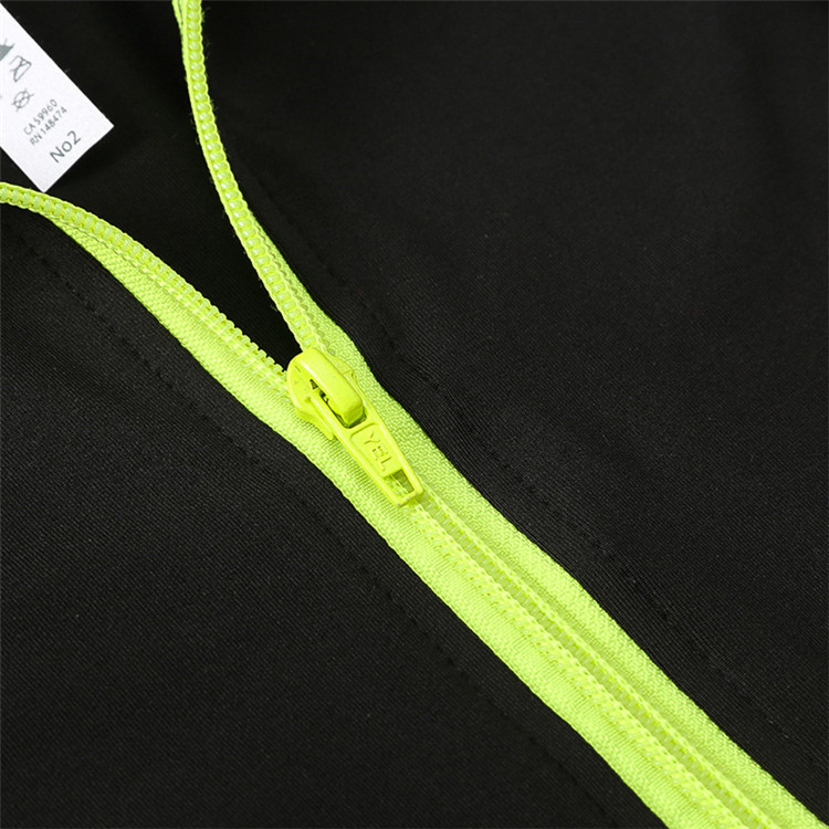 Fitness yoga training run matching color zip-up hoodie quick dry coat
