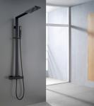 constant temperature Black sprayed Nordic Rain Shower Faucets