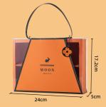 Golden Plastic Disposable Mooncake Gift Box , Kraft Paper Mooncake Box Packaging