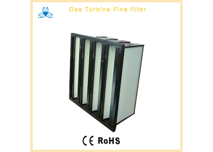 Large Dust Holding V Bank Air Filters With Fiberglass Medium Material