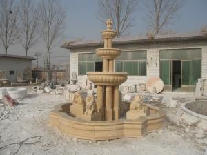 Quality OEM Water Fountain Pool With Lion 300cm Stone Carving Sculpture wholesale