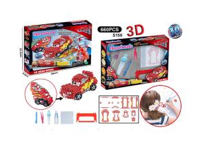 Quality Pink Red Arts And Crafts Toys , 1000 Pcs Magic Plastic Toy Beads For Kids wholesale