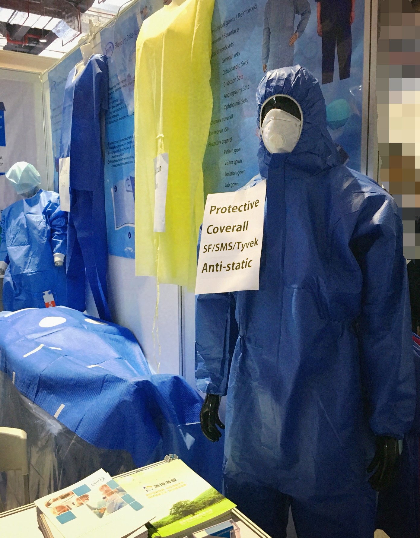 Disposable white micro porous coverall with hood,S-XXL,against dust and oil,Tyvek function