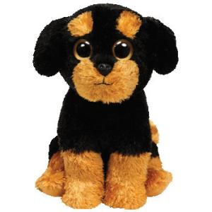 Quality Sitting Pose Brown and Black Dog Plush Toys wholesale