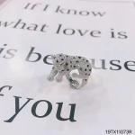 Moissanite Sterling Silver 925 Diamond Ring White Gold Leopard Ring