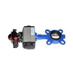 Water And Sewage Media Pneumatic Butterfly Valve DN50-400mm With Pneumatic