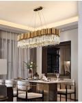 Luxury Led Crystal Chandeliers Dining Room Creative Rectangle foyer chandelier