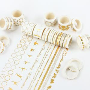 Quality Hot sale custom printed decorative washi tape gold foil washi tape wholesale