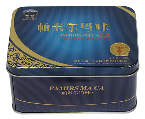 Embossed Food Grade Metal Tin Container , CYMK Printed Tin Box
