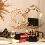 Iron Metal Golden Phoenix Sculpture For Home Interior