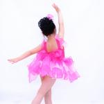Children Ballet Dancewear Ruffle Tiered Bubble Skirt Back Waist