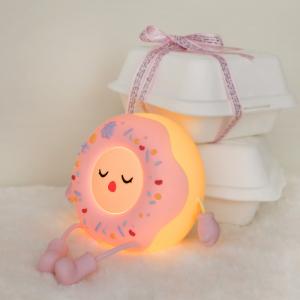 Quality MissDonut Lamp Cute Donut Night Light Soft Silicone Lamp Kids Baby Nursery Nightlight LED Touch Light Kids Bedroom Decor wholesale