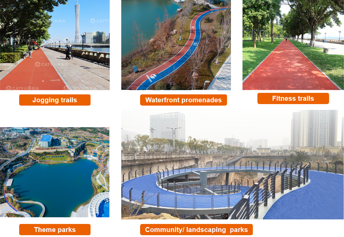 Public Running Track Epdm Jogging Track with Trackway Installation by Jogging Epdm Rubber Granules
