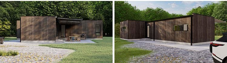 Prefab Luxury Contemporary Garden Studios With Light Steel Frame House kits