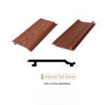 Waterproof 145x20.5mm Wood Plastic Composite Cladding Panel Brown WPC Outdoor