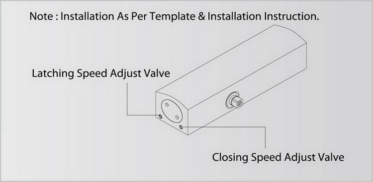 CE Listed Light Duty Door Closer D903 Surface Mounted Door Weight 40 - 65kg