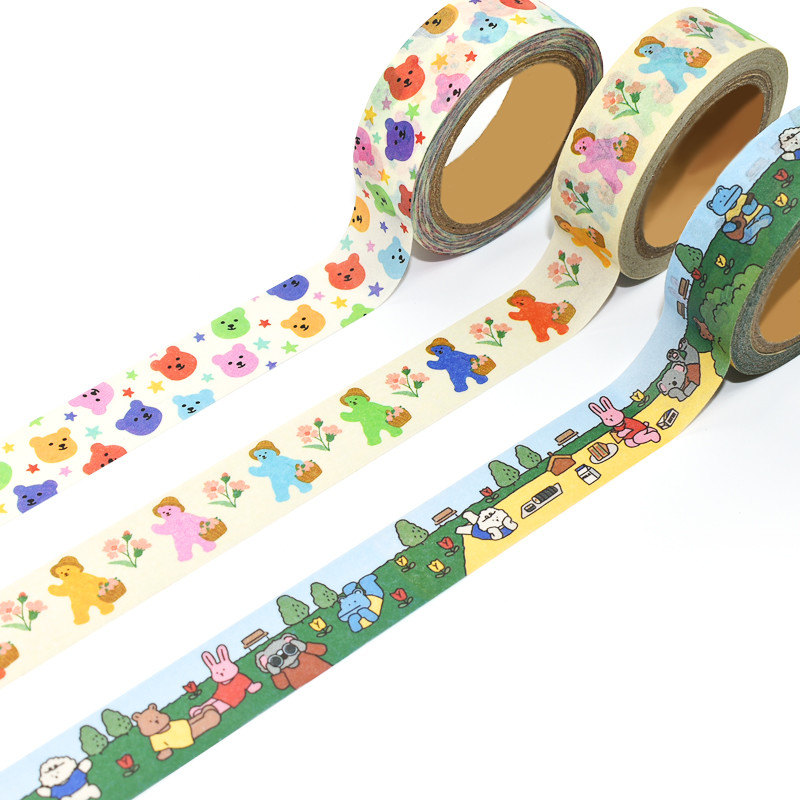 Cute Kawaii Custom Washi Tape Printing Easy Tear Masking Washi Tape