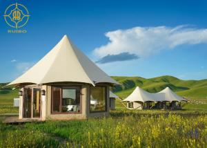Quality Cone Shaped Weatherproof Luxury Glamping Tents with Wooden Flooring wholesale