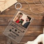 Factory Custom Rectangular Acrylic Key Chain Picture Key Ring Couple Lover Photo