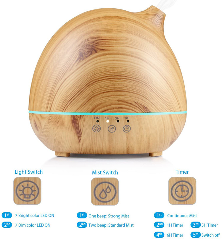 400ML Aromatherapy Essential Oil Diffuser With Upgraded Touch Panel