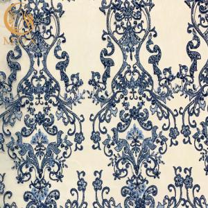 Quality Fantasy Design Beaded Sequins Lace Fabric For Party Dress wholesale