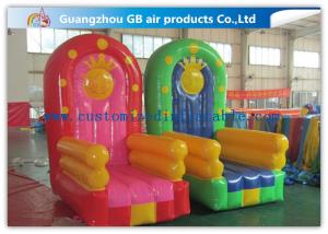 Quality PVC Tarpaulin Seat Air Inflatable Sofa Couch Chair / Blow Up Advertising Signs wholesale