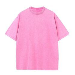 2023 New Summer Fried Flower Dirty Wash Wash Old Vintage T-Shirt Double Yarn Pure Cotton Short Sleeve Clothes