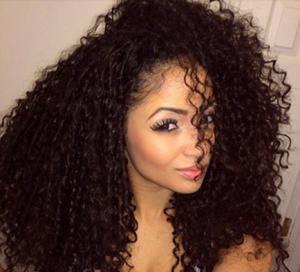 Quality Double Layer Lustrous Brazilian Curly Human Hair Weave With Natural Color wholesale