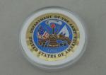 Brass Die Stamped Custom Military Coins Hard Enamel And Diamond