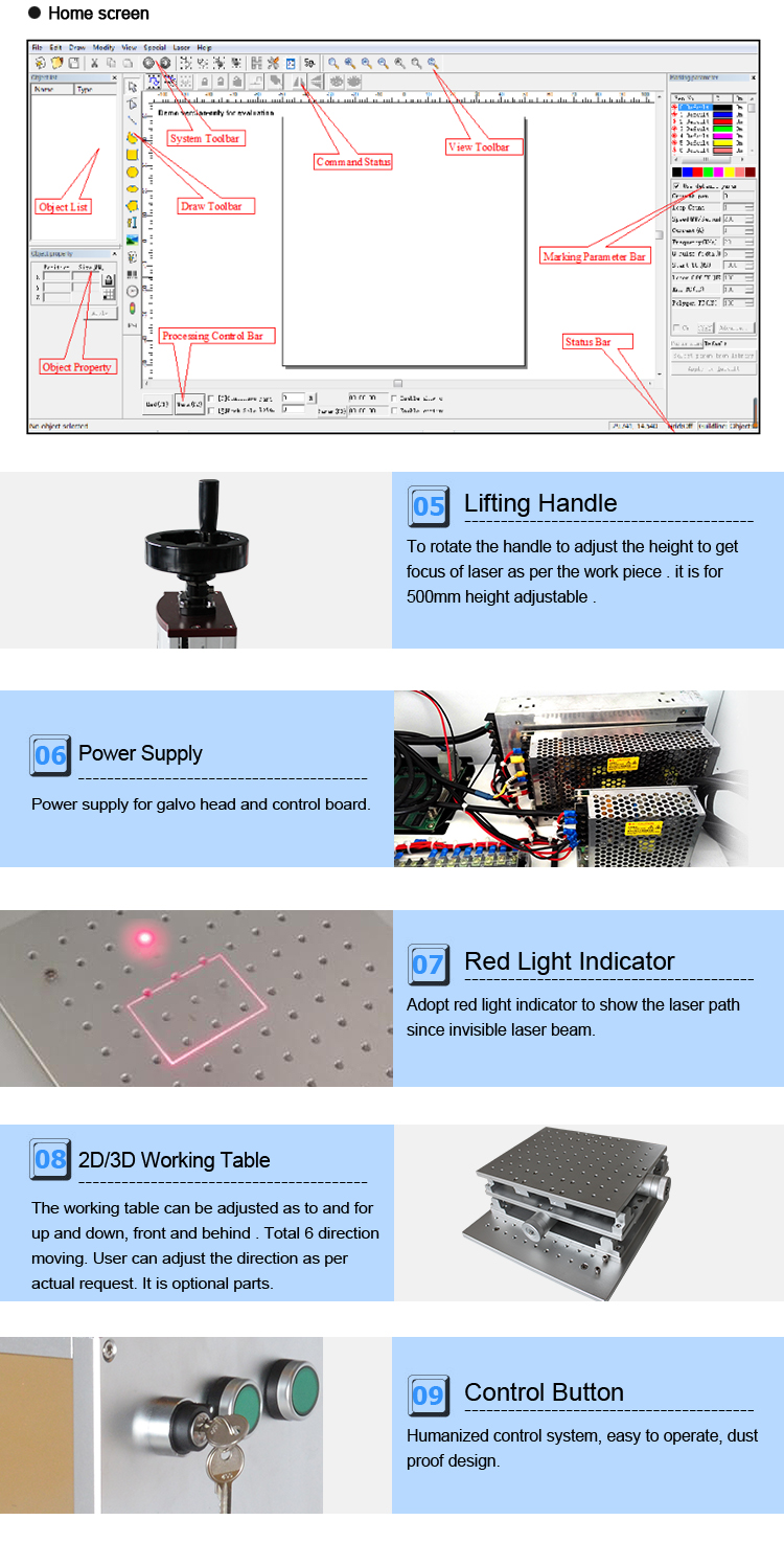 Desktop Portable Co2 Laser Marking Machine AC220V Flying Laser Marking Machine
